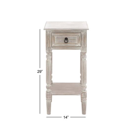29" White Pine Farmhouse Accent Table